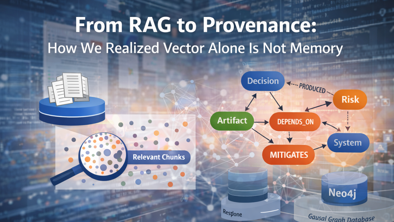 From RAG to Provenance: How We Realized Vector Alone Is Not Memory.