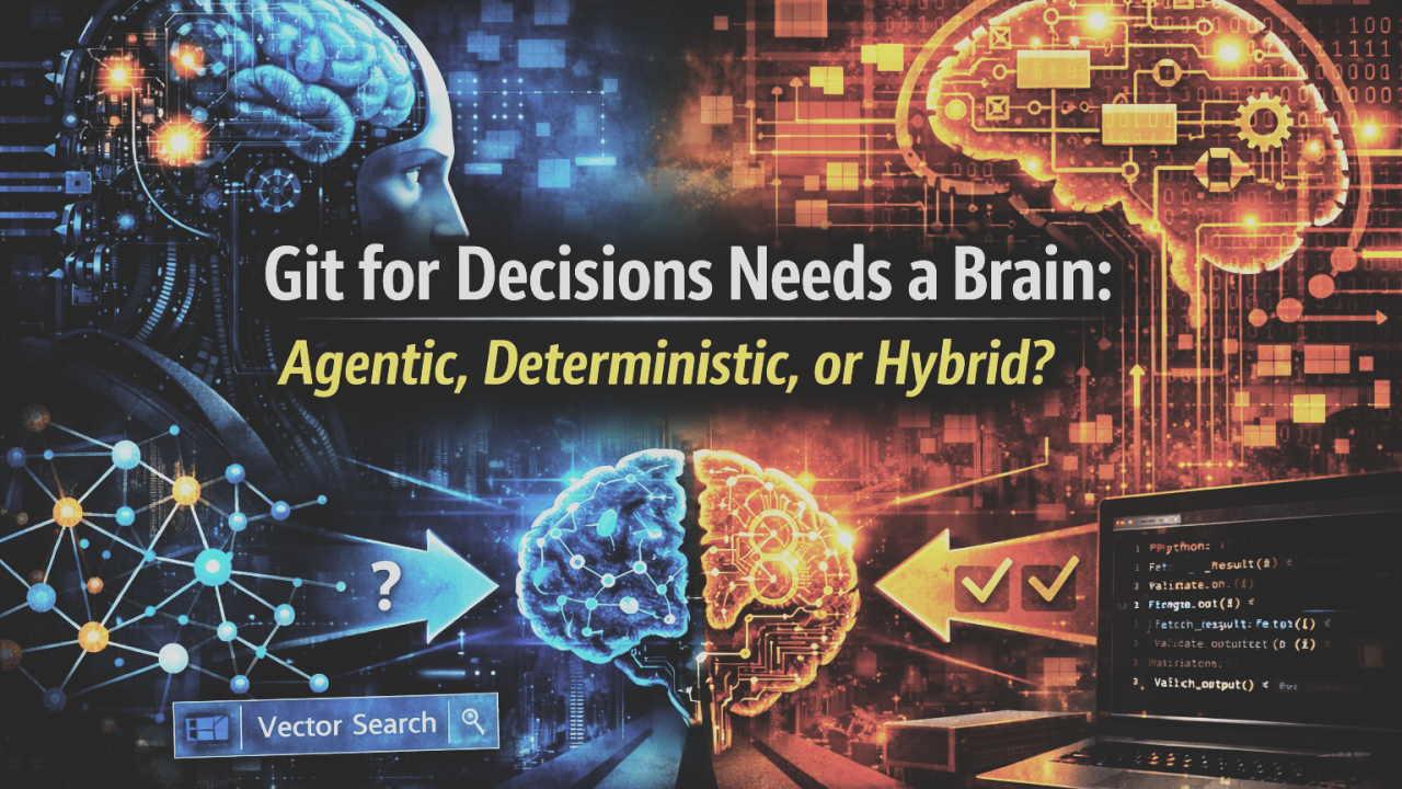 Git for Decisions Needs a Brain, But What Kind?